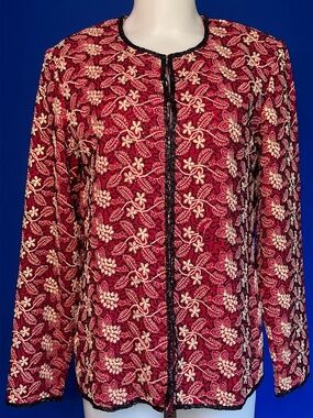 JKara New York Beaded Evening Jacket size S